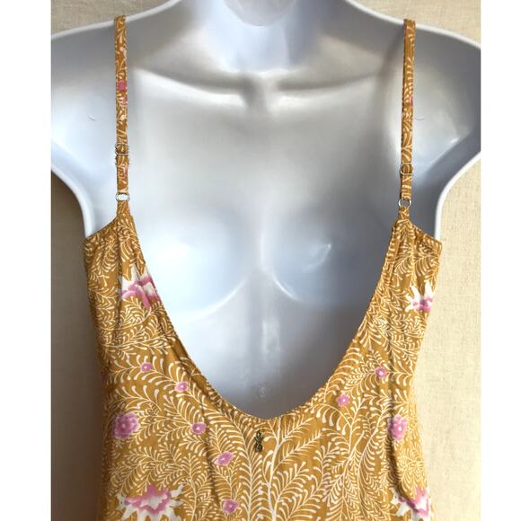 Beachgold Button Down Sundress with Ruffled Hem-Has Sml Ink Spots-size XS - Picture 6 of 11